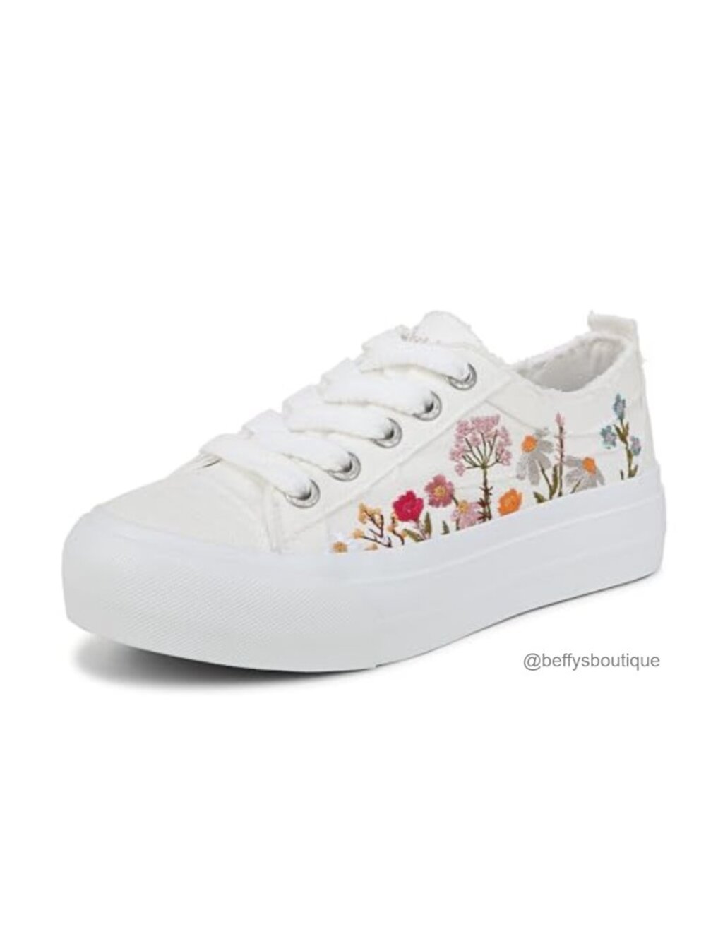 Blowfish Malibu Sadie-Sun Platform Sneaker Embroidery Canvas Lace-Up